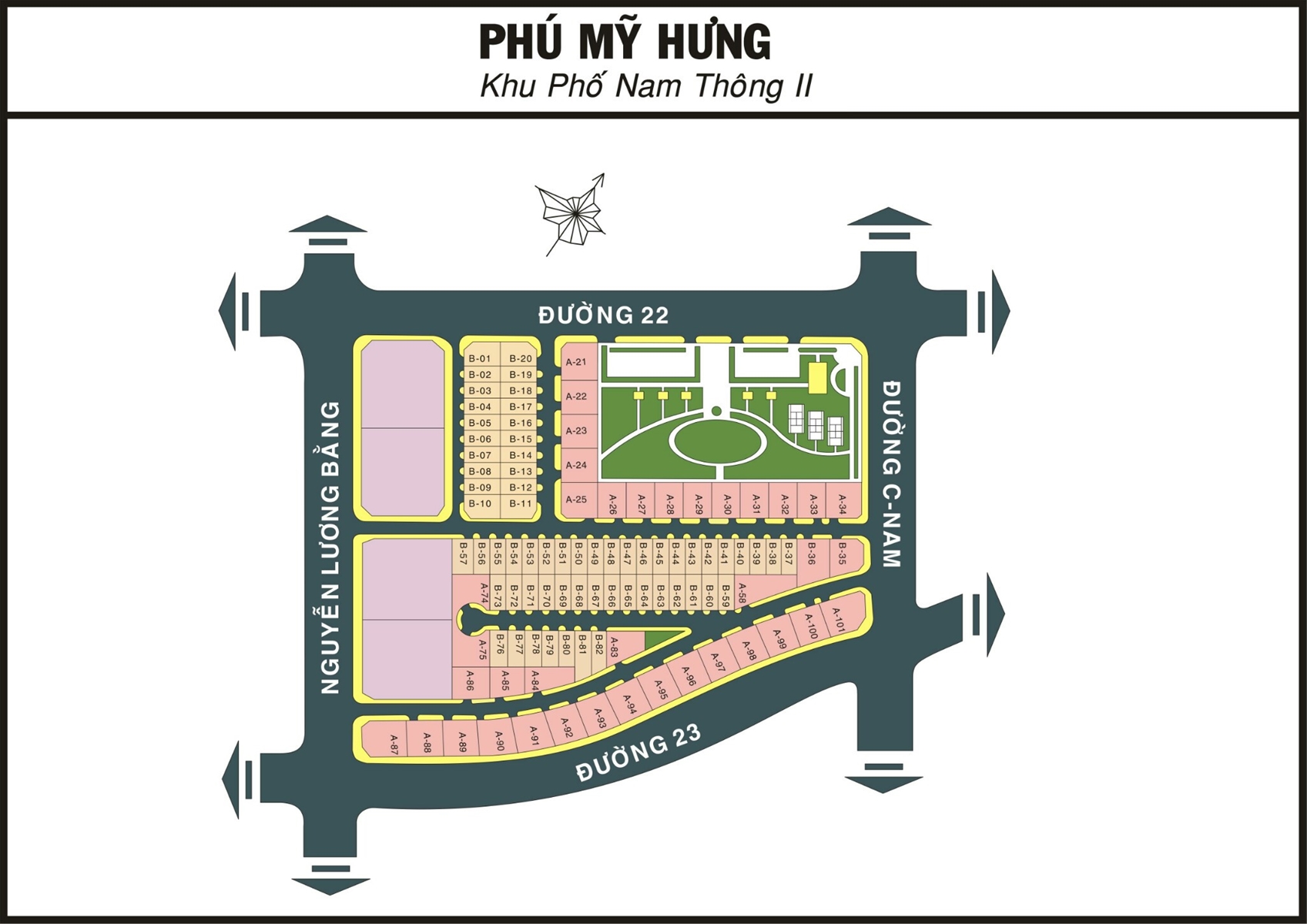 bản đồ dự án nam thông 2 phú mỹ hưng